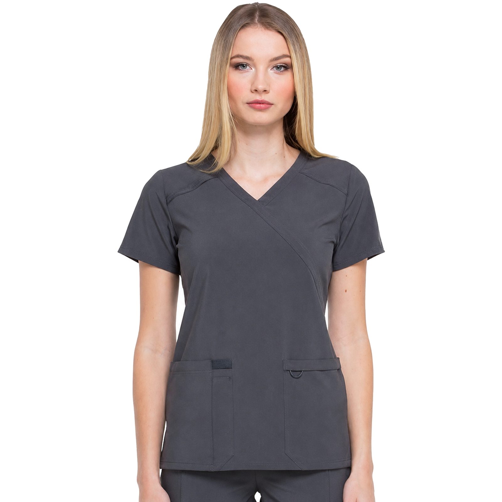 Filipina médica Dickies DK625 EDS Essentials para mujer Gris Oxford, vista frontal | color:gris-oxford