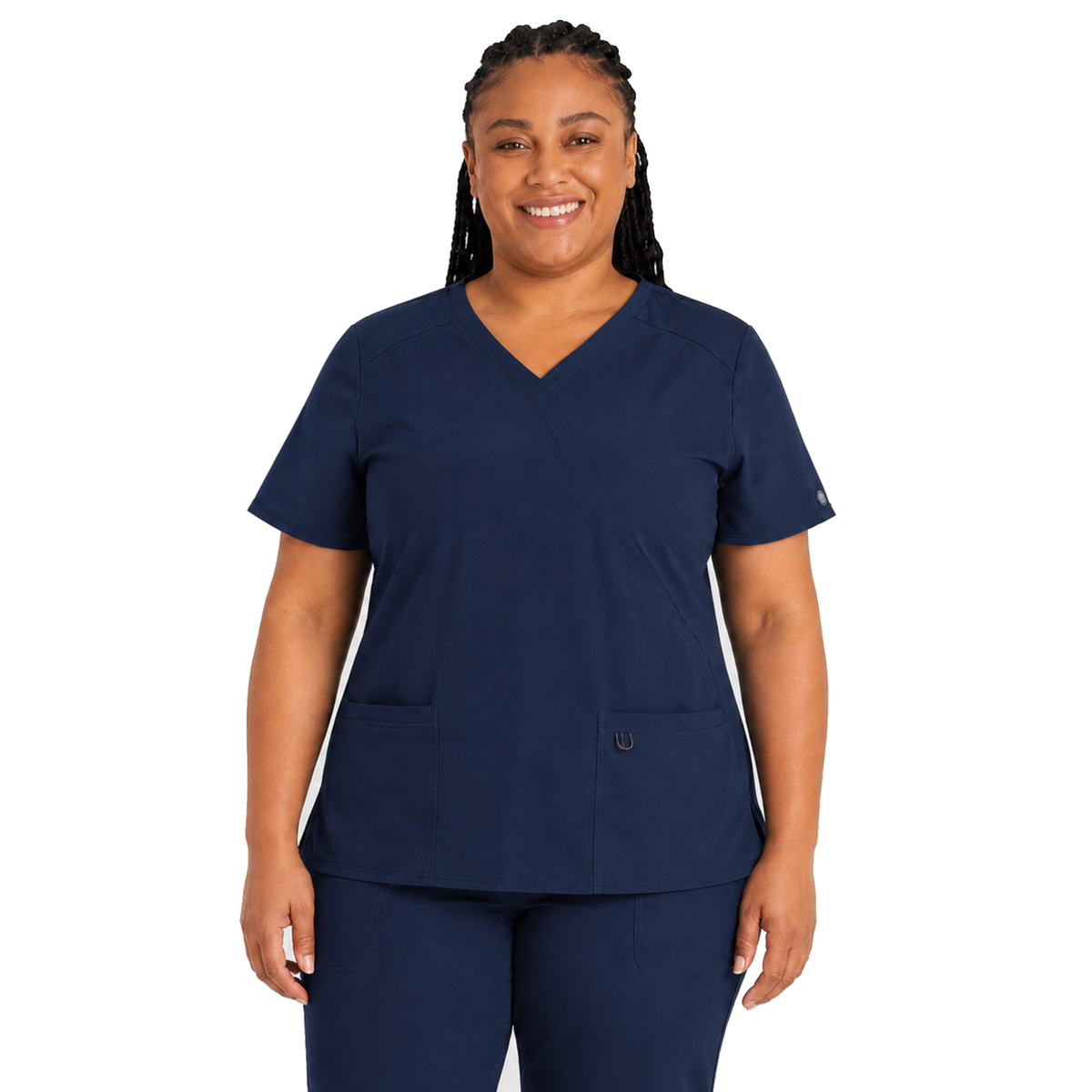 Filipina médica Dickies DK625 para mujer talla extra Azul Marino, vista frontal | color:azul-marino