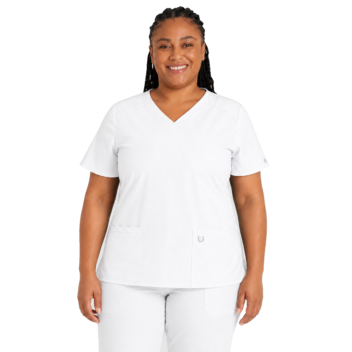 Filipina médica Dickies DK625 para mujer talla extra Blanco, vista frontal | color:blanco