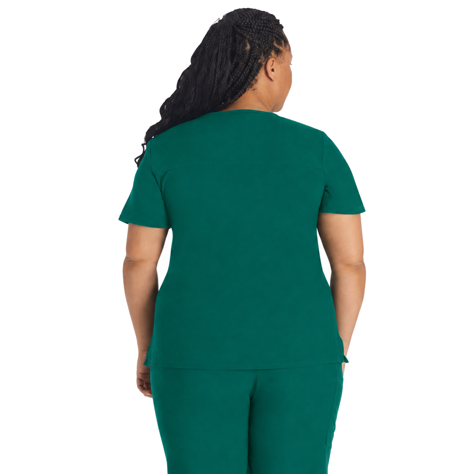 Filipina médica Dickies DK625 para mujer talla extra Hunter, vista posterior | color:hunter