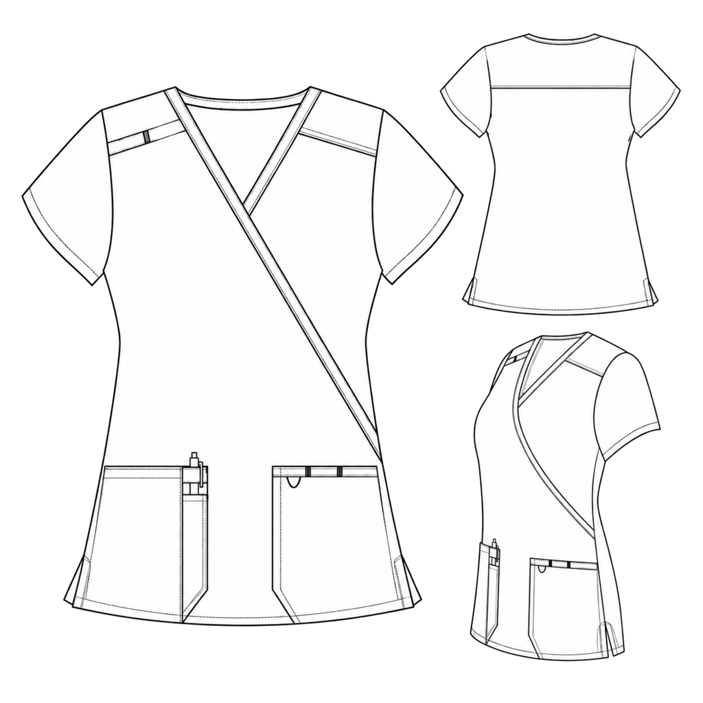 Ficha técnica de filipina médica Dickies DK625 para mujer talla extra Hunter