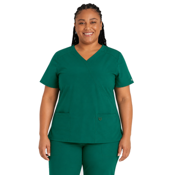 Filipina médica Dickies DK625 para mujer talla extra Hunter, vista frontal | color:hunter