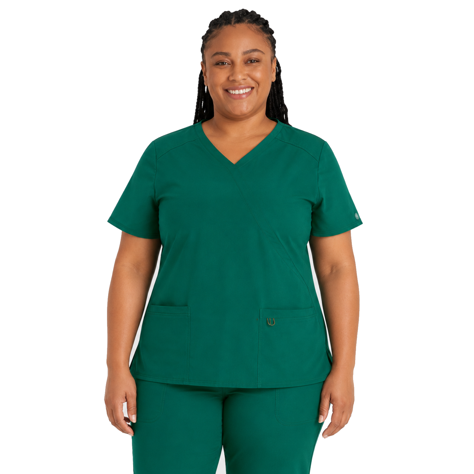 Filipina médica Dickies DK625 para mujer talla extra Hunter, vista frontal | color:hunter