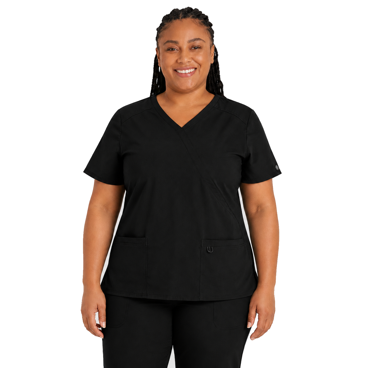 Filipina médica Dickies DK625 para mujer talla extra Negro, vista frontal | color:negro