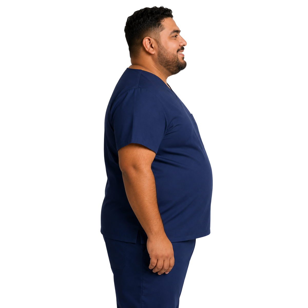 Dickies DK635 filipina quirúrgica para hombre talla extra color Azul Marino, vista lateral | color:azul-marino