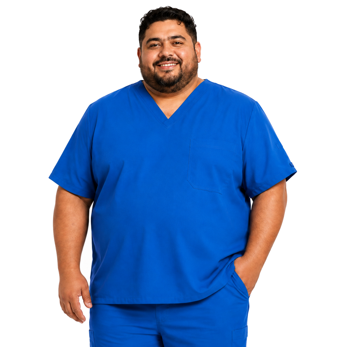 Dickies DK635 filipina quirúrgica para hombre talla extra color Azul Rey, vista frontal | color:azul-rey