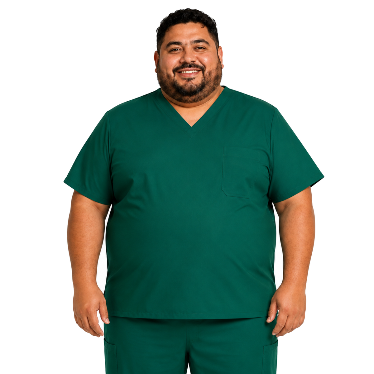 Dickies DK635 filipina quirúrgica para hombre talla extra color Hunter, vista frontal | color:hunter