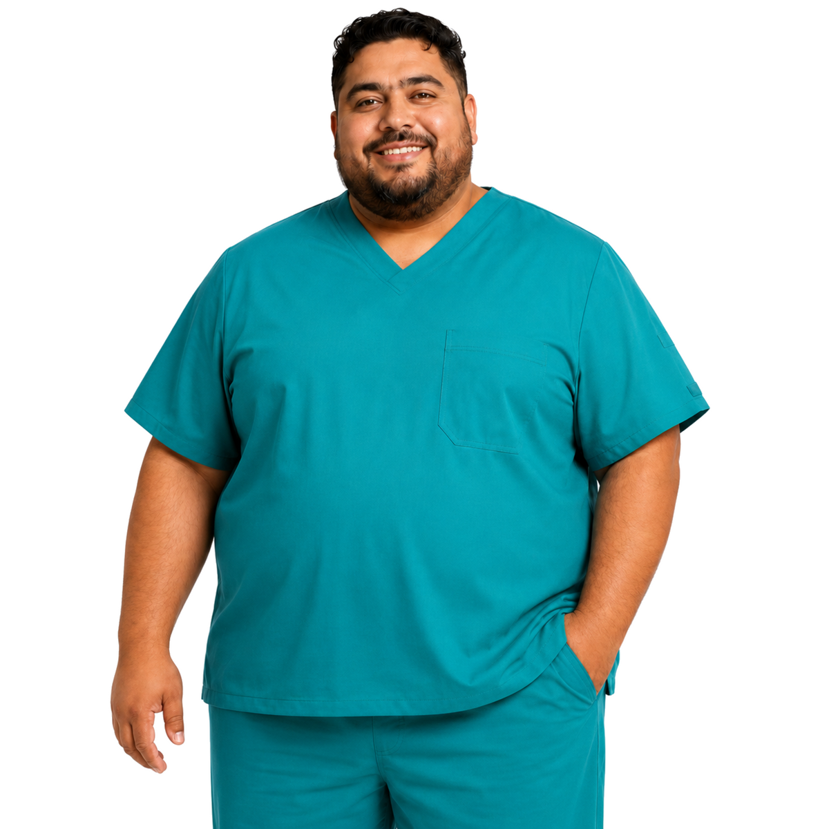 Dickies DK635 filipina quirúrgica para hombre talla extra color Jade, vista frontal | color:jade