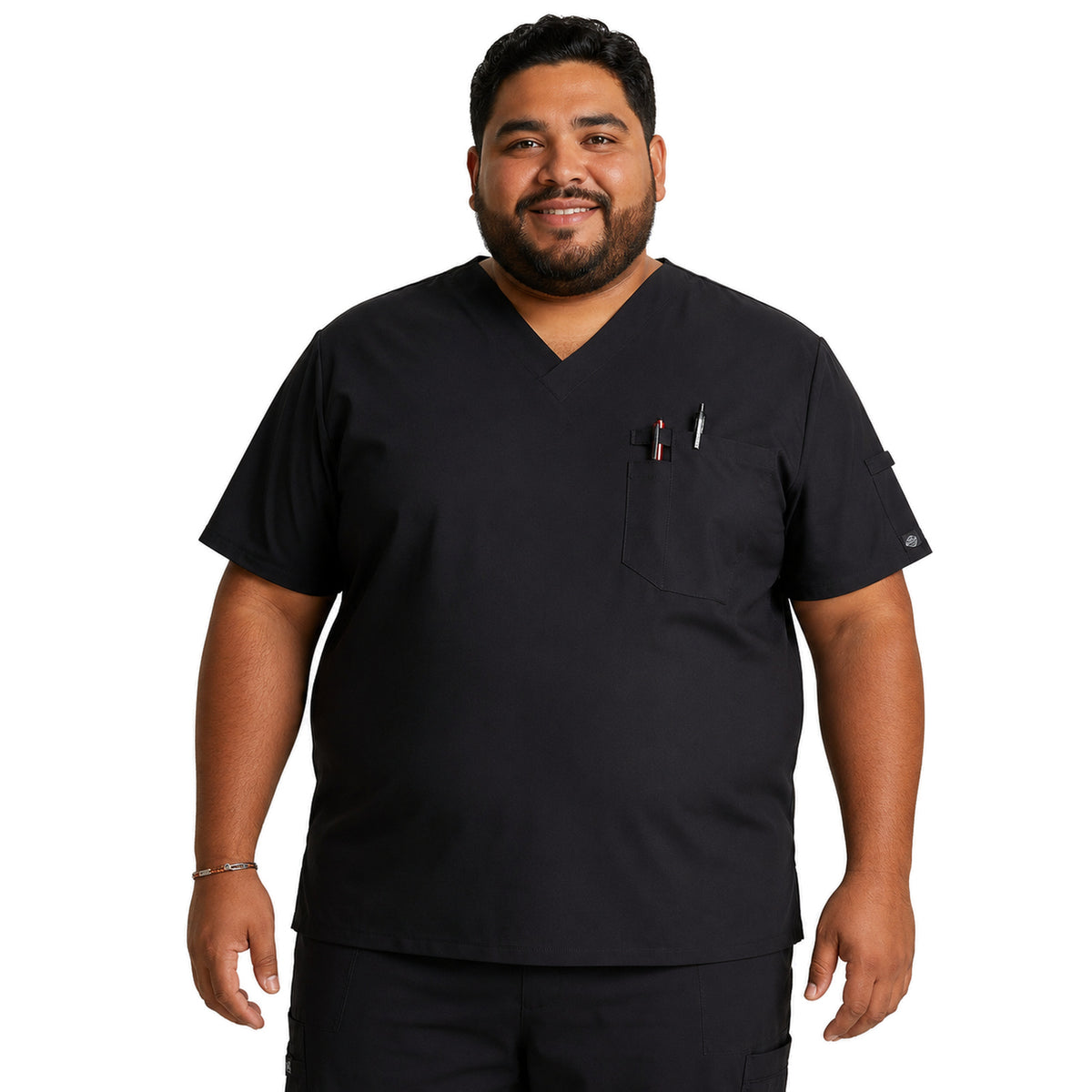 Dickies DK635 filipina quirúrgica para hombre talla extra color Negro, vista frontal | color:negro