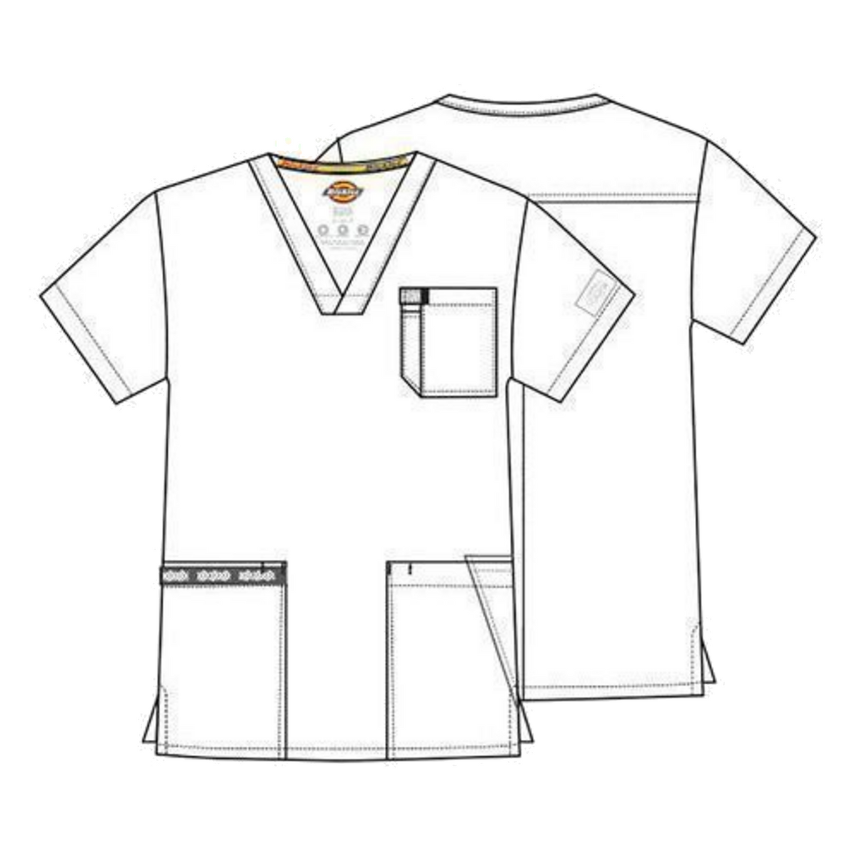 Dickies DK645 filipina quirúrgica para hombre color Blanco, ficha técnica | color:blanco