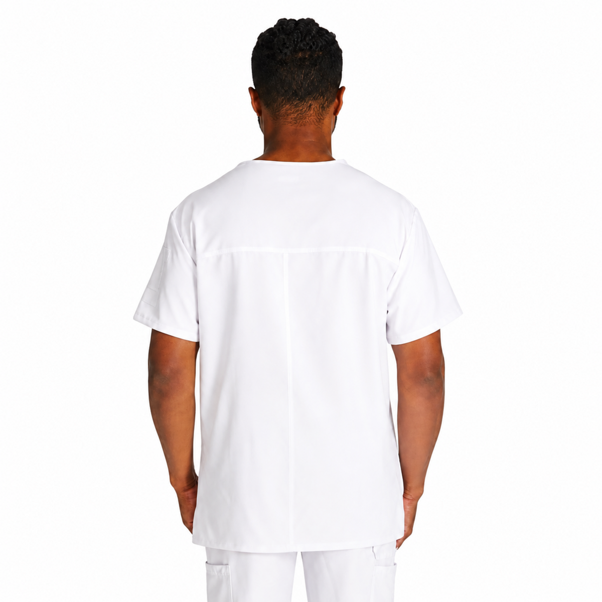Dickies DK645 filipina quirúrgica para hombre color Blanco, vista posterior | color:blanco