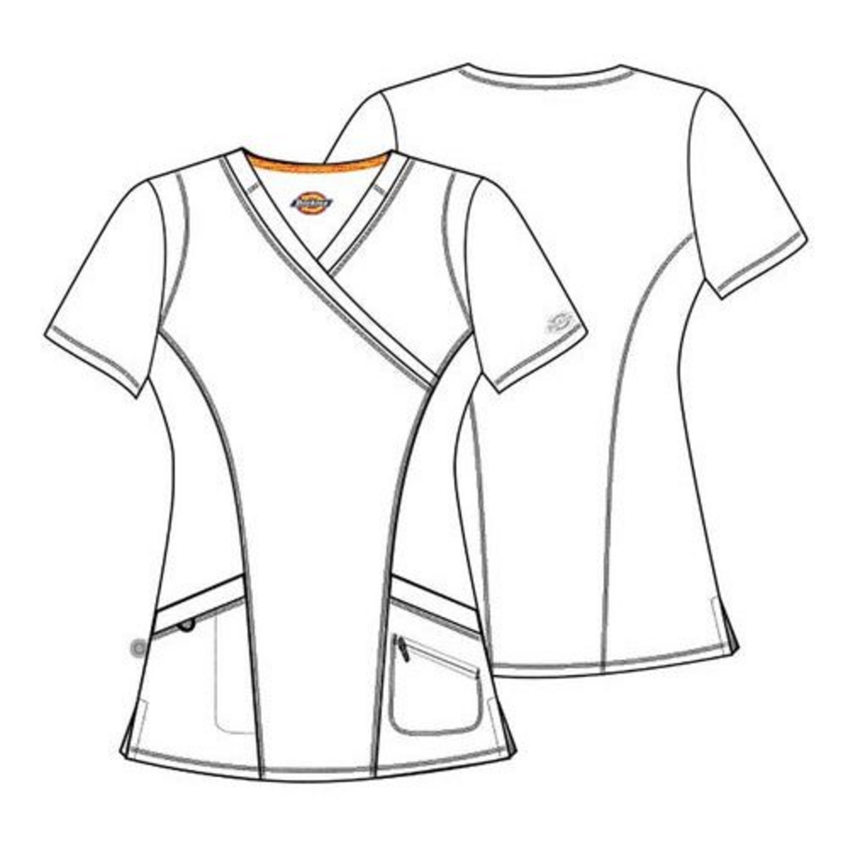 Dickies DK660 filipina quirúrgica Dynamix para mujer color Azul Marino, ficha técnica | color:azul-marino