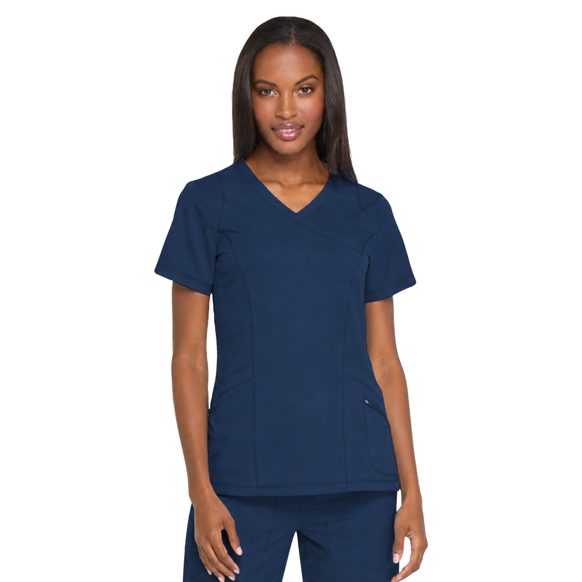 Dickies DK660 filipina quirúrgica Dynamix para mujer color Azul Marino, vista frontal | color:azul-marino