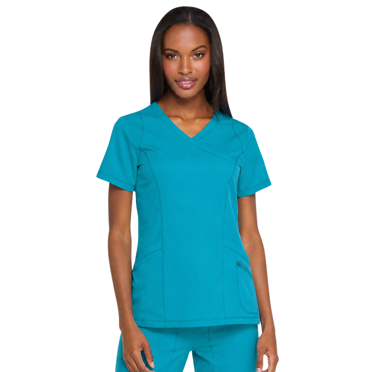 Dickies DK660 filipina quirúrgica Dynamix para mujer color Jade, vista frontal | color:jade