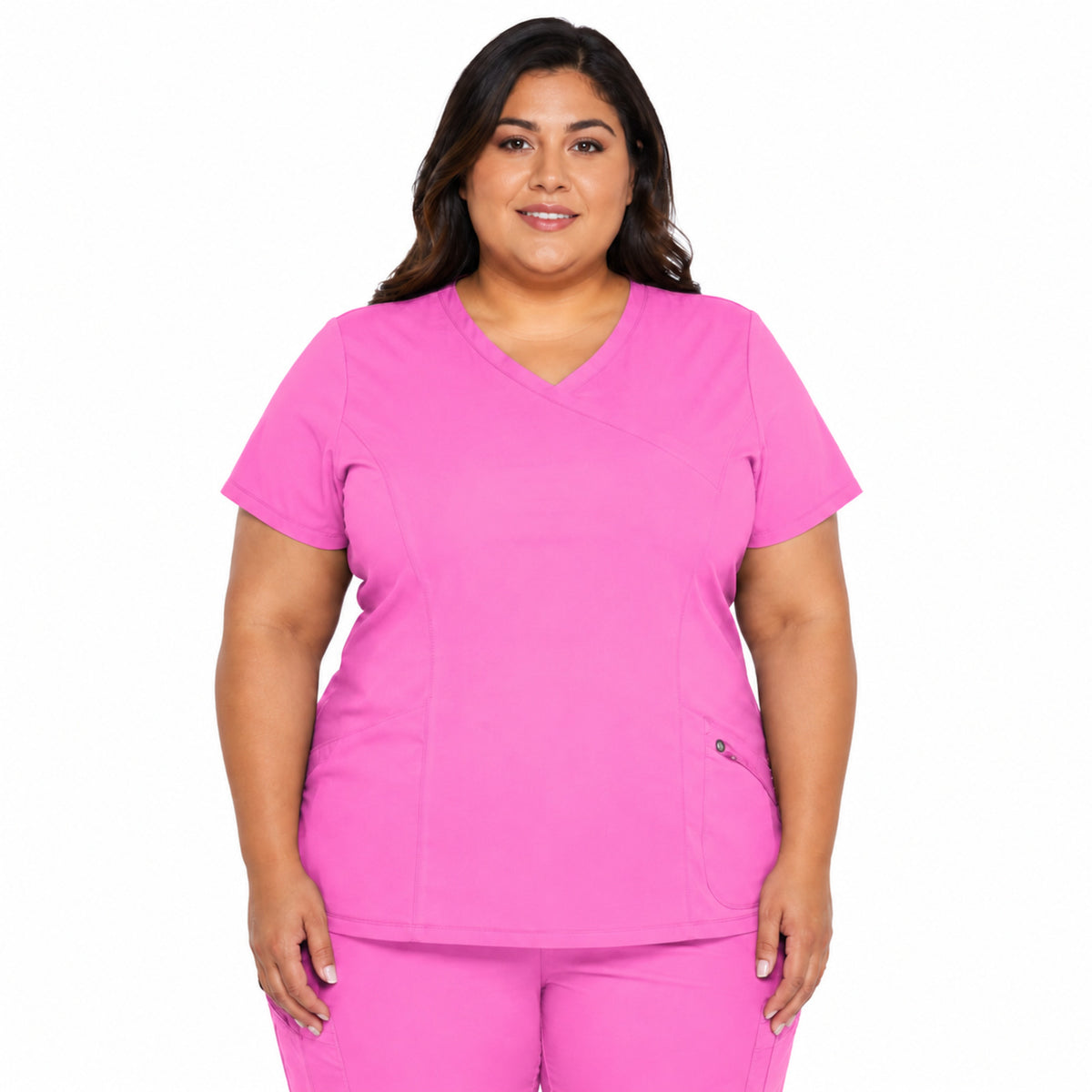 Dickies DK660 filipina quirúrgica Dynamix mujer talla extra color Cosmic Pink, vista frontal | color:cosmic-pink