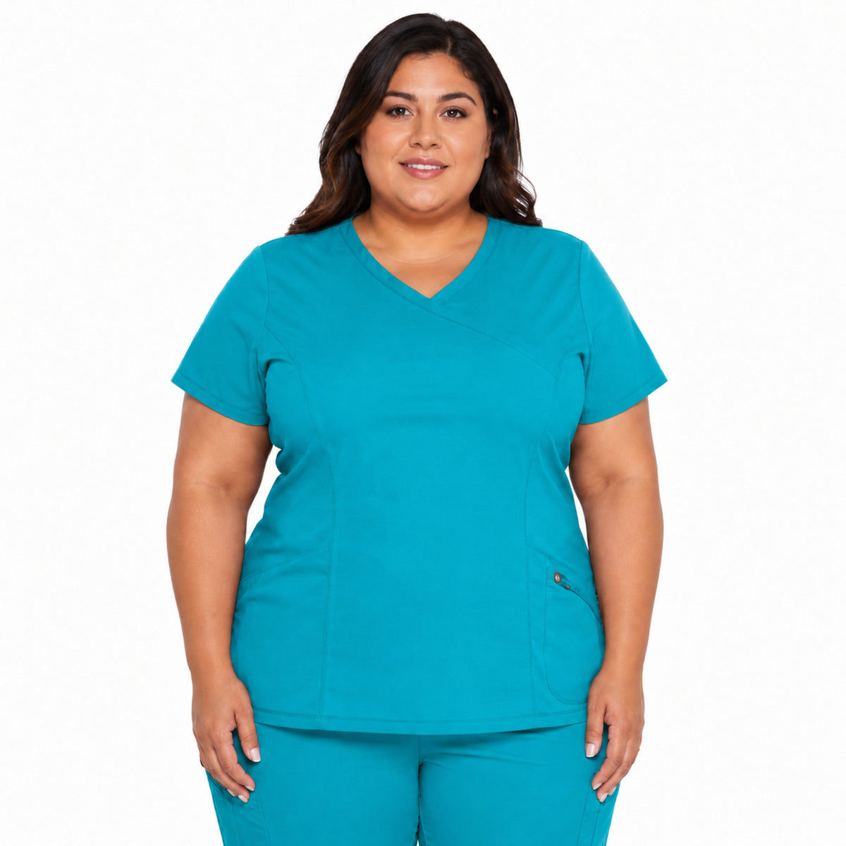 Dickies DK660 filipina quirúrgica Dynamix mujer talla extra color Jade, vista frontal | color:jade