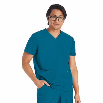 Filipina quirúrgica Dickies DK677 para hombre Azul Caribe, vista frontal | color:azul-caribe