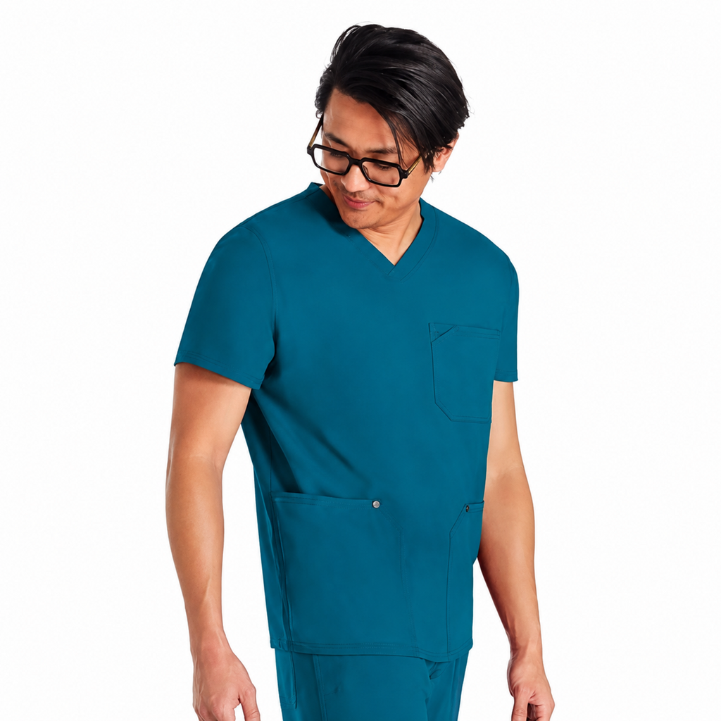 Filipina quirúrgica Dickies DK677 para hombre Azul Caribe, vista tres cuartos