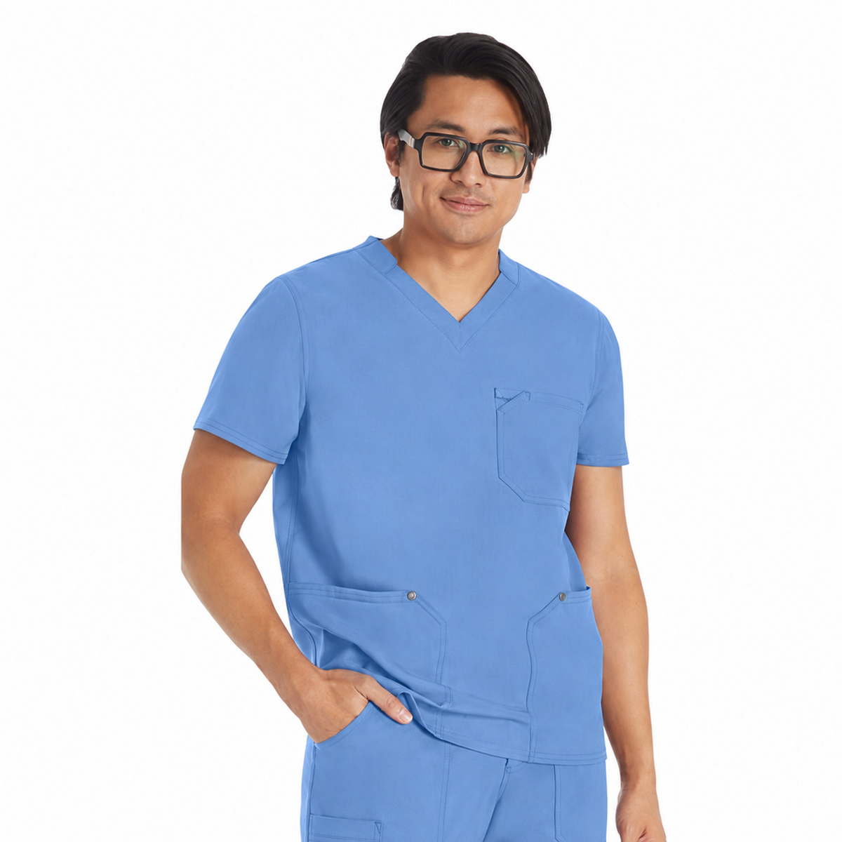 Filipina quirúrgica Dickies DK677 para hombre Azul cielo, vista frontal | color:azul-cielo