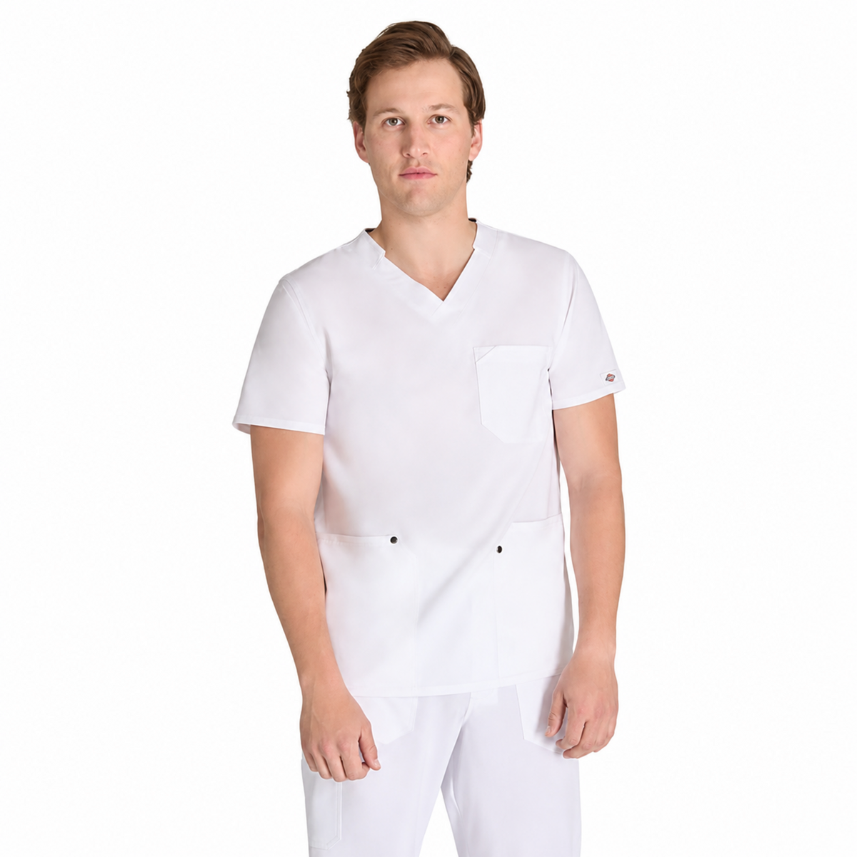 Filipina quirúrgica Dickies DK677 para hombre Blanca, vista frontal | color:blanca