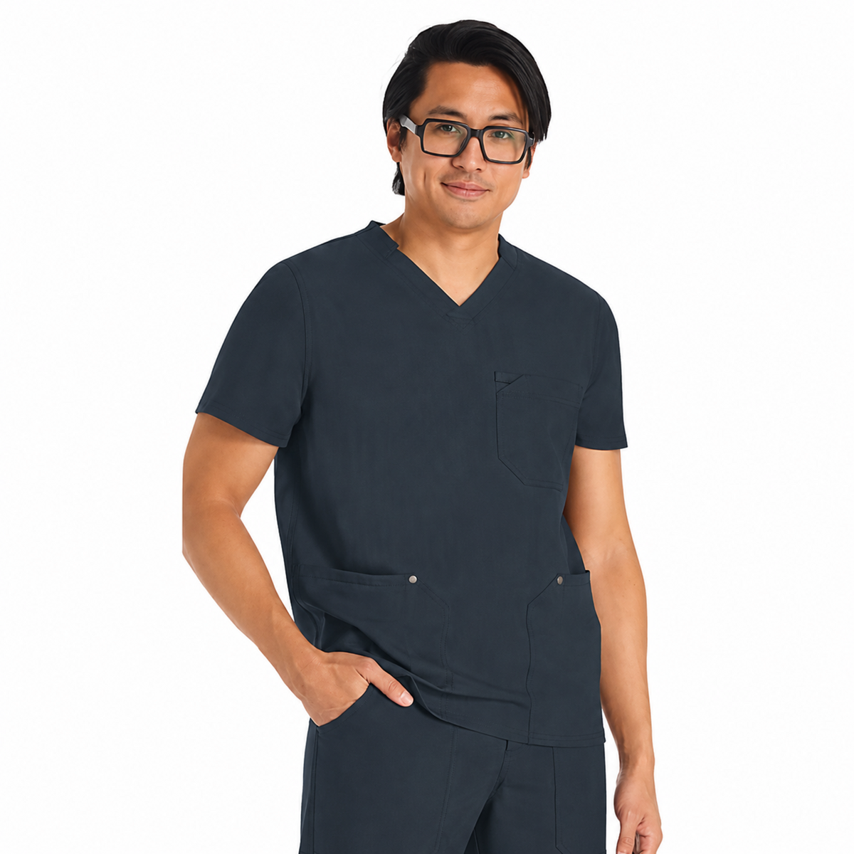Filipina quirúrgica Dickies DK677 para hombre Gris Oxford, vista frontal | color:gris-oxford