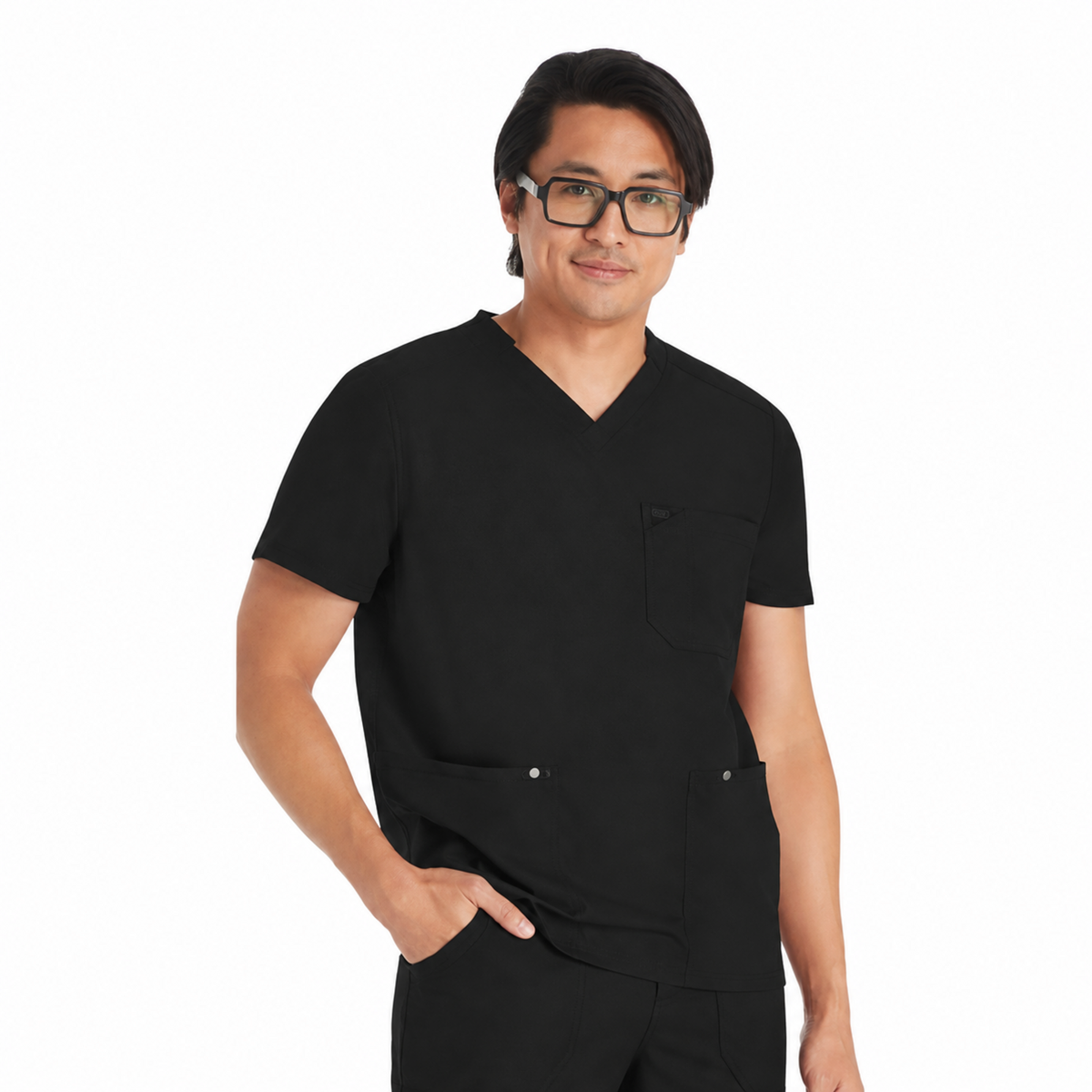 Filipina quirúrgica Dickies DK677 para hombre Negra, vista frontal | color:negra