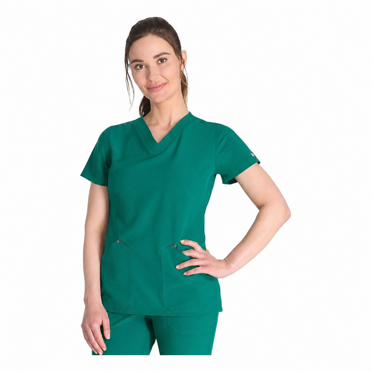 Filipina quirúrgica Dickies DK678 para mujer Hunter, vista frontal | color:hunter