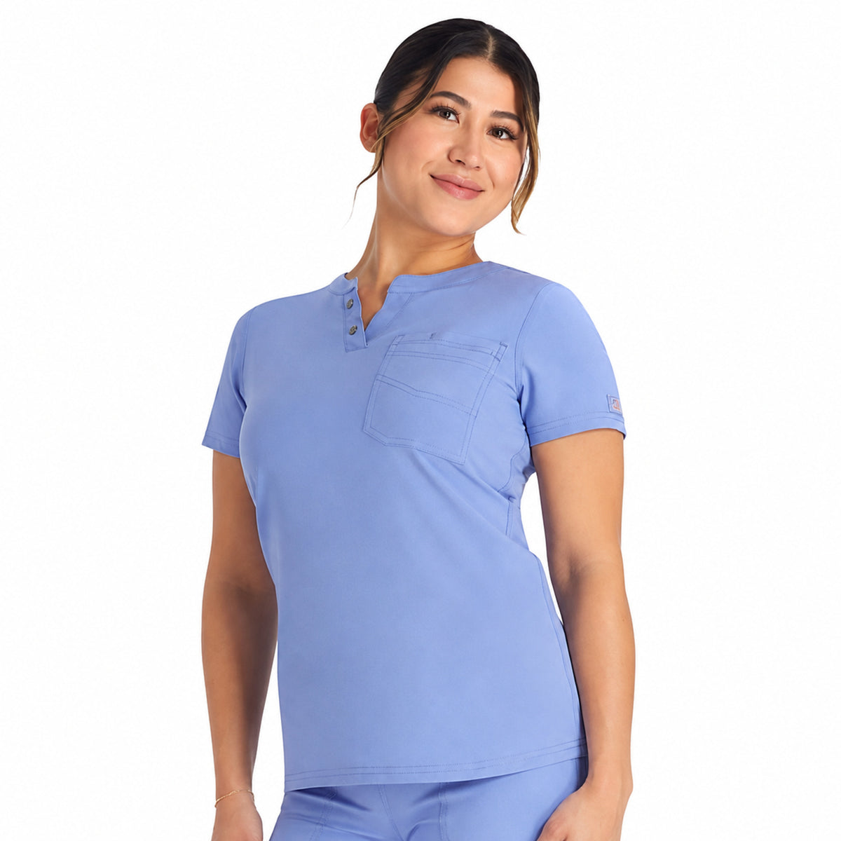 Dickies DK681 filipina quirúrgica para mujer color azul cielo, vista frontal | color:azul-cielo