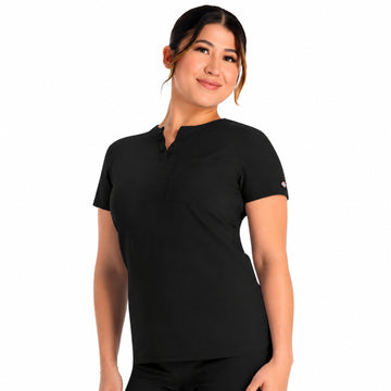 Dickies DK681 filipina quirúrgica para mujer color negro, vista frontal | color:negra