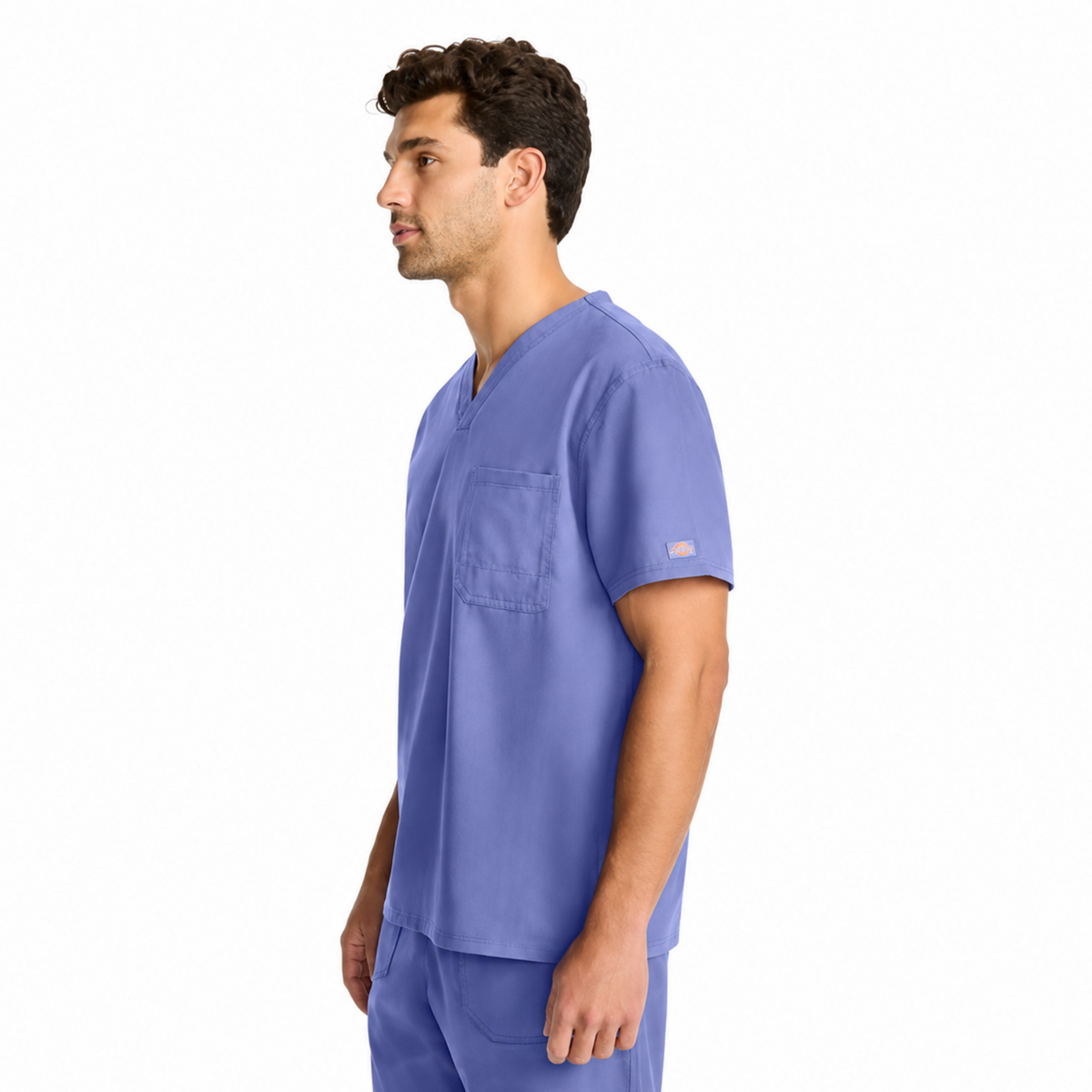 Filipina quirúrgica Dickies DK693 para hombre color azul cielo, vista perfil | color:azul-cielo