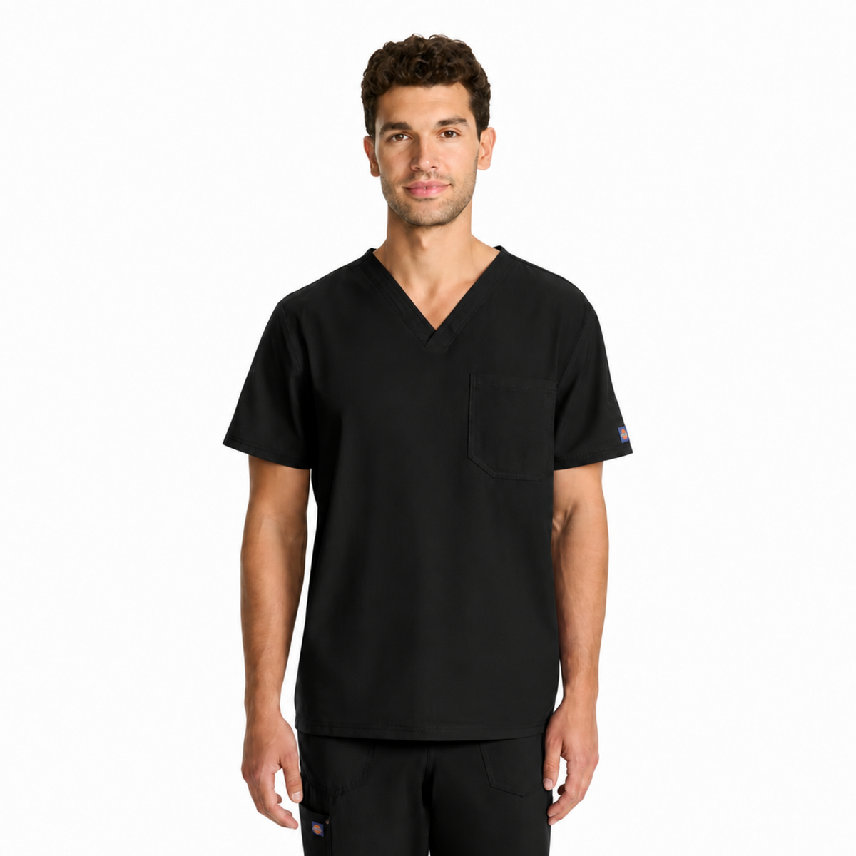 Filipina quirúrgica Dickies DK693 para hombre color negra, vista frontal | color:negra