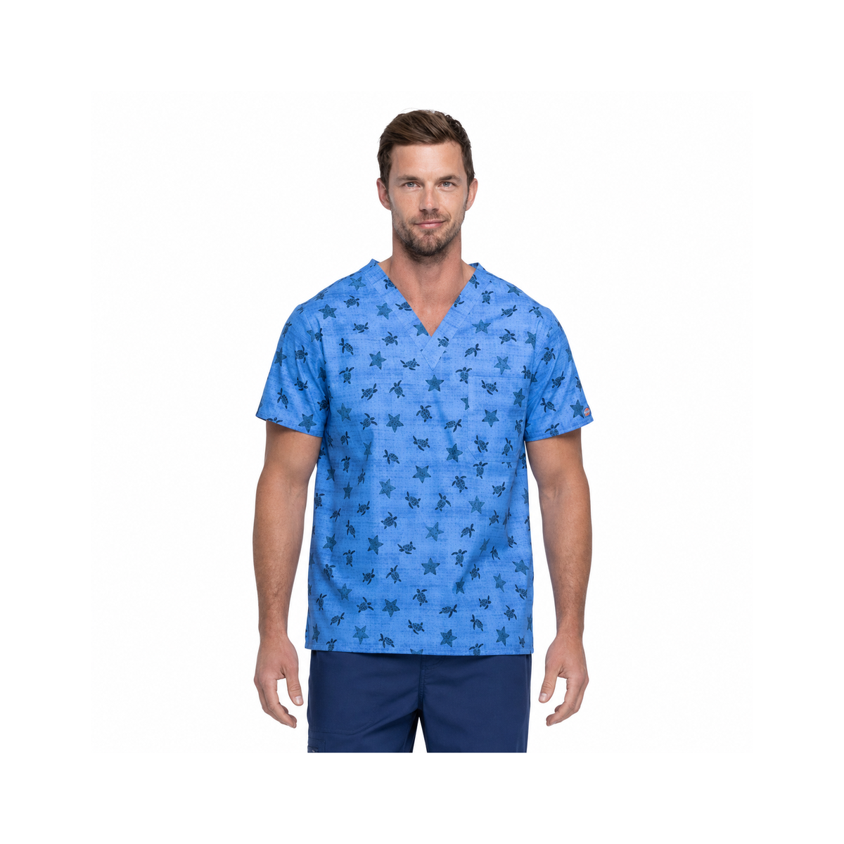 Filipina quirúrgica estampada Dickies DK725 para hombre Sea Life, vista frontal | color:sea-life