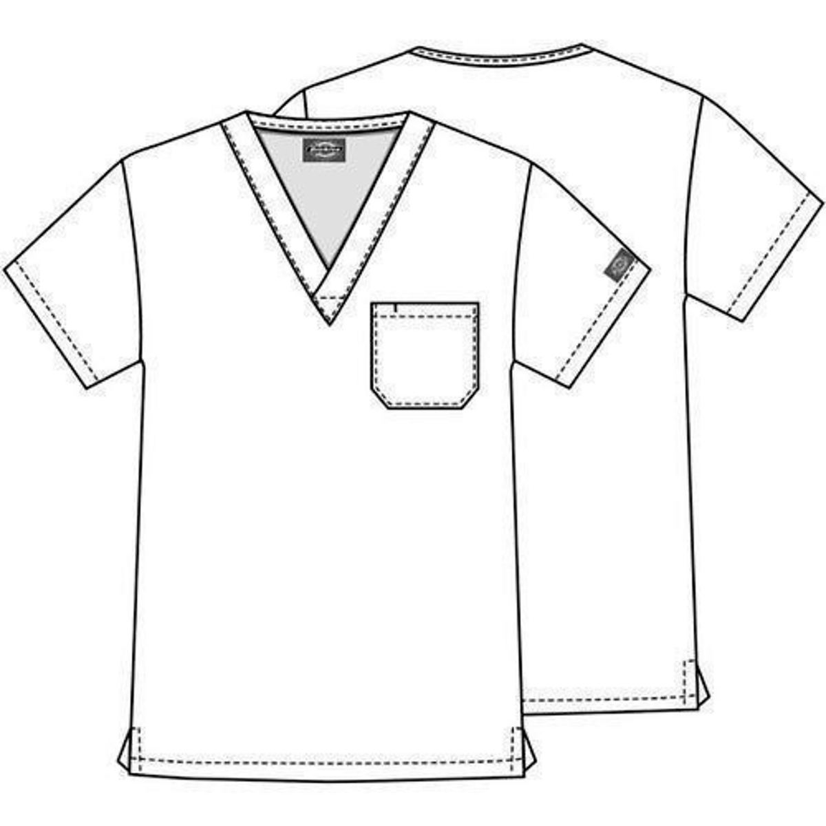 Filipina quirúrgica estampada Dickies DK725 para hombre Shark Week, ficha técnica de confección | color:shark-week