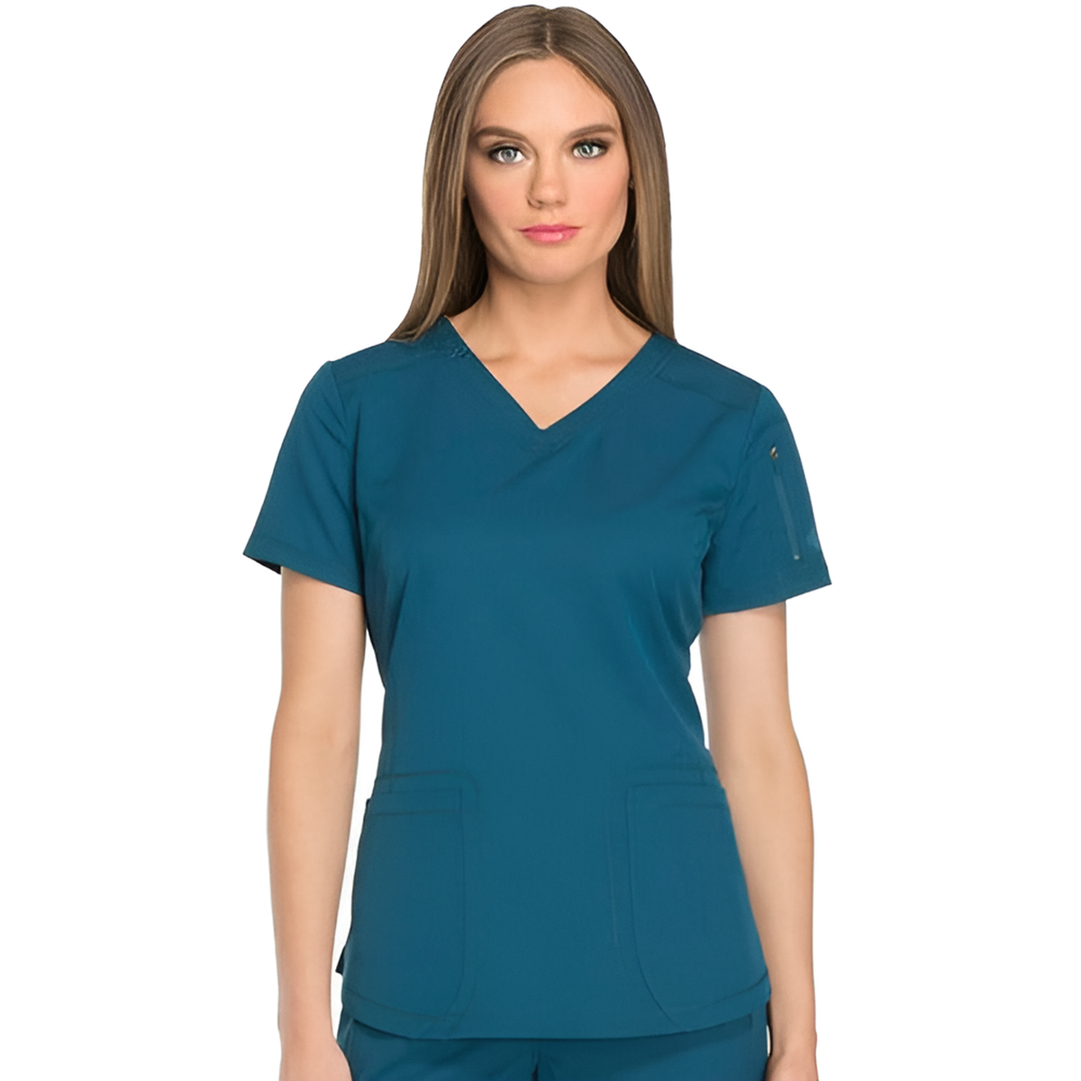 Filipina quirúrgica Dickies Dynamix DK730 Azul Caribe, vista frontal | color:azul-caribe