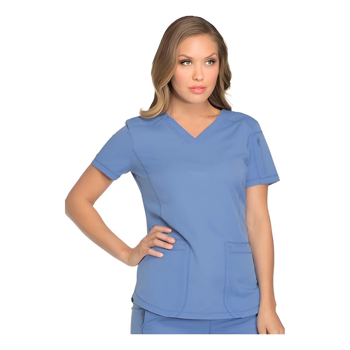Filipina quirúrgica Dickies Dynamix DK730 Azul Cielo, vista frontal | color:azul-cielo