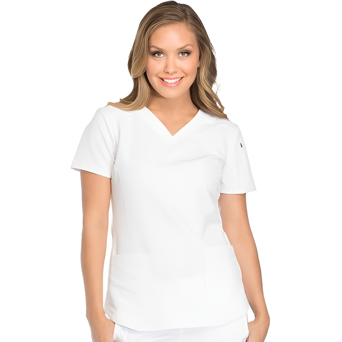 Filipina quirúrgica Dickies Dynamix DK730 Blanca, vista frontal | color:blanca