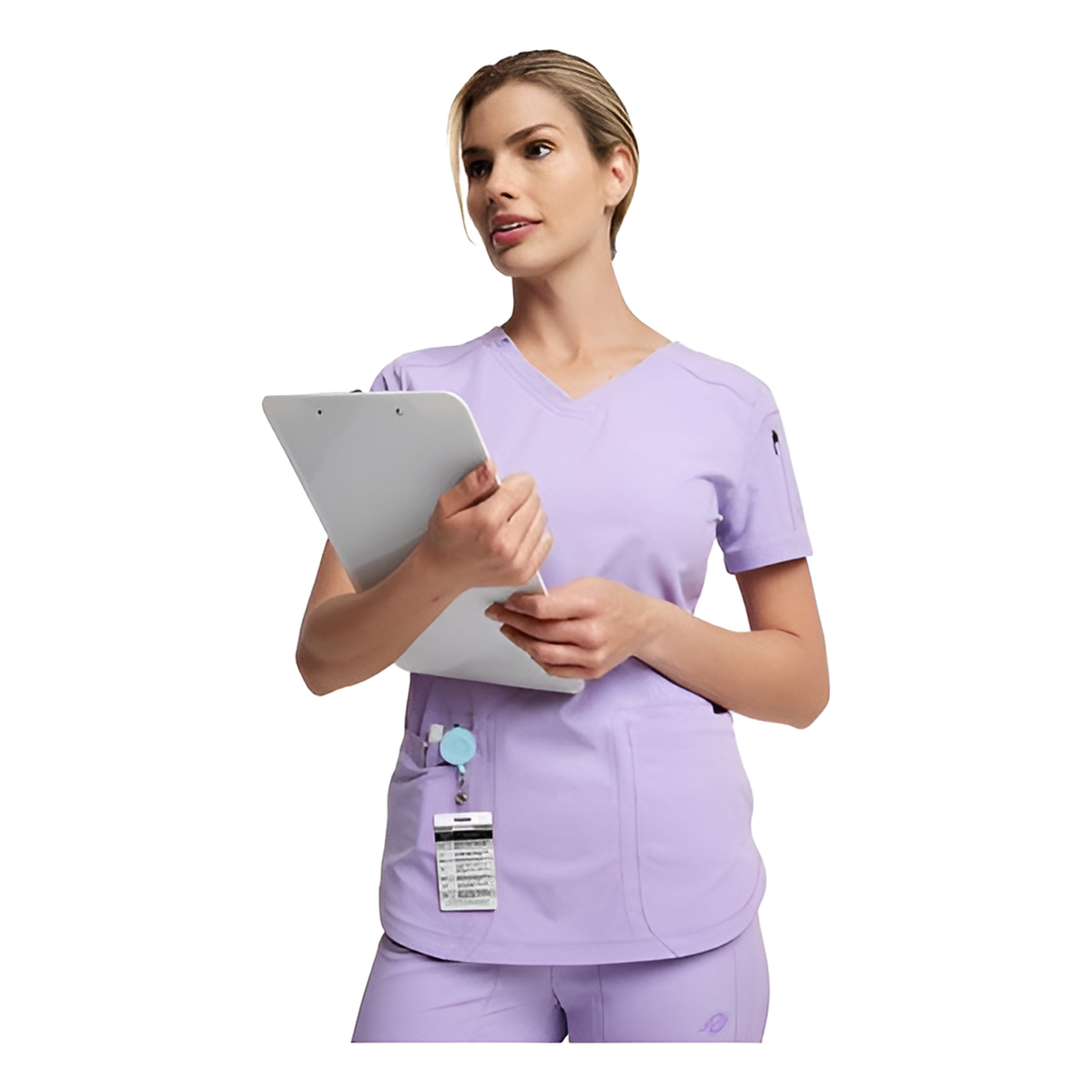Filipina quirúrgica Dickies Dynamix DK730 Digital Lavanda, vista frontal | color:digital-lavanda