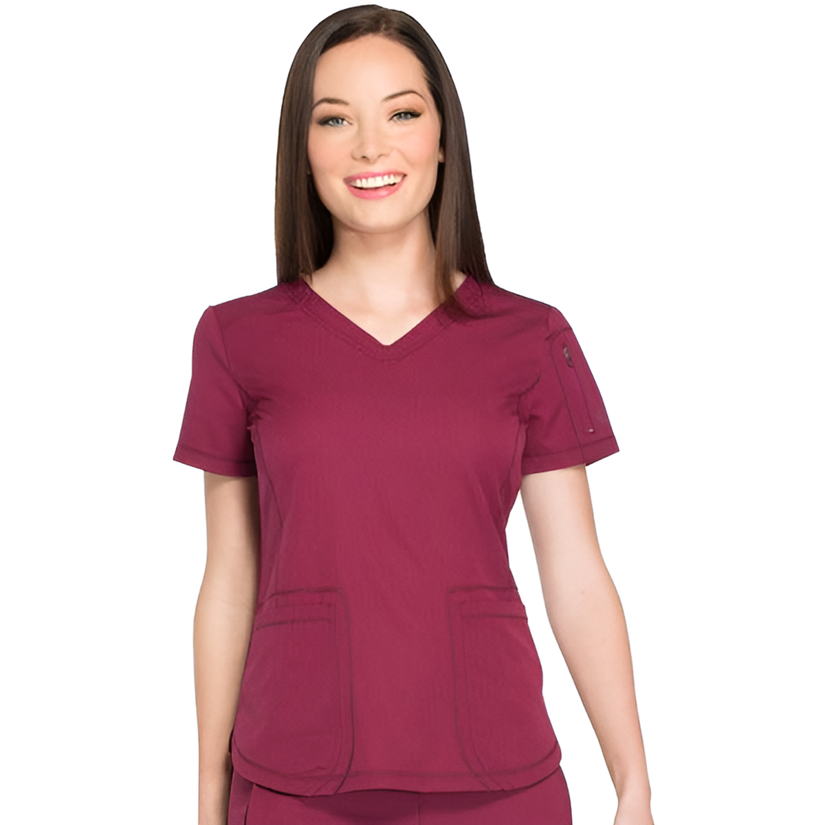 Filipina quirúrgica Dickies Dynamix DK730 Vino, vista frontal | color:vino