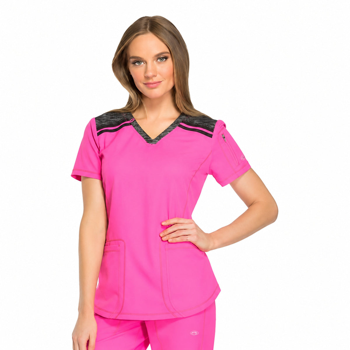 Dickies DK740 filipina quirúrgica para mujer color Cosmic Pink, vista frontal | color:cosmic-pink