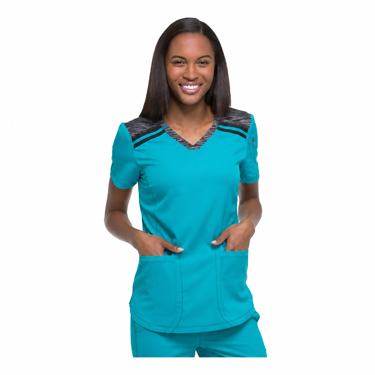 Dickies DK740 filipina quirúrgica para mujer color Jade, vista frontal | color:jade