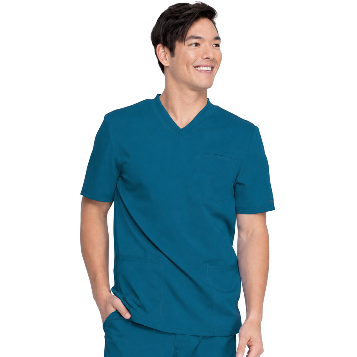 Filipina quirúrgica Dickies DK845 para hombre color Azul Caribe, vista frontal | color:azul-caribe