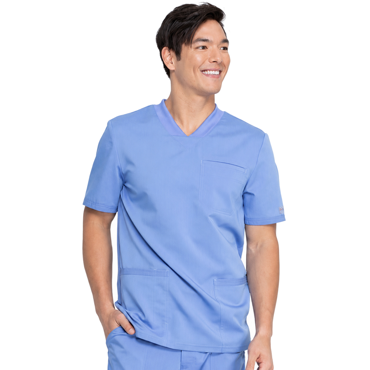 Filipina quirúrgica Dickies DK845 para hombre color Azul cielo, vista frontal | color:azul-cielo