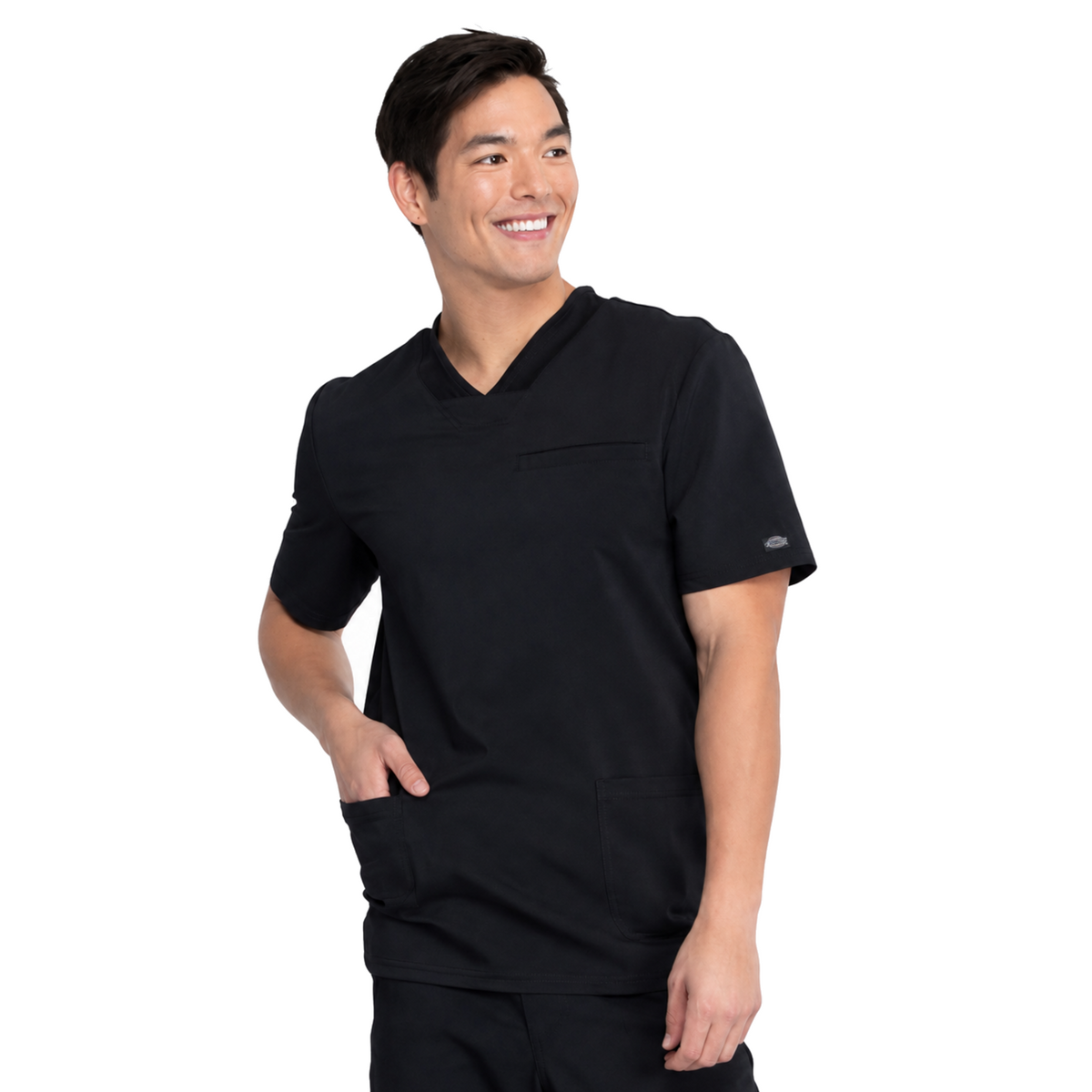 Filipina quirúrgica Dickies DK845 para hombre color Negra, vista frontal | color:negra