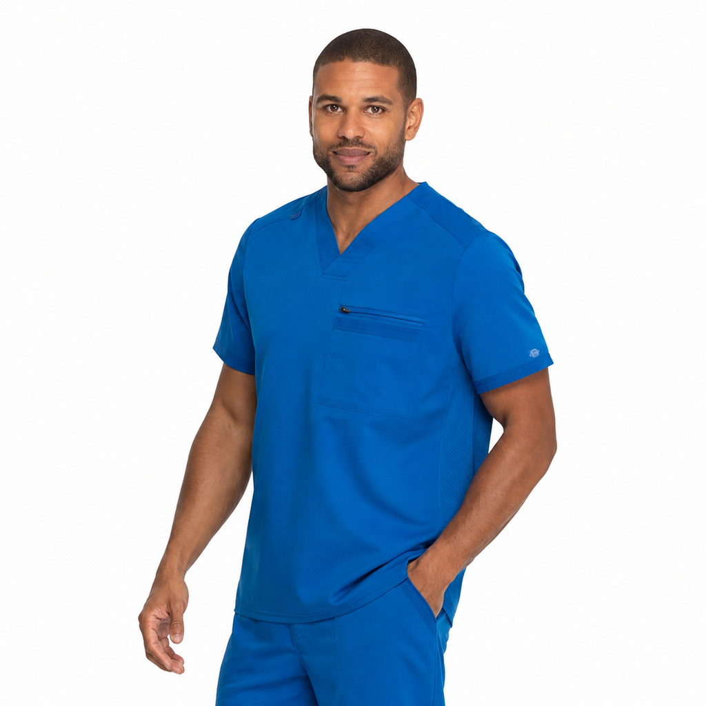 Filipina quirúrgica Dickies DK865 para hombre color Azul Rey, vista de perfil