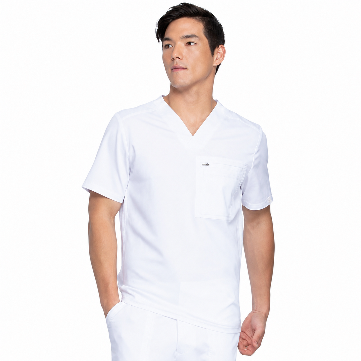 Filipina quirúrgica Dickies DK865 para hombre color Blanca, vista frontal | color:blanca