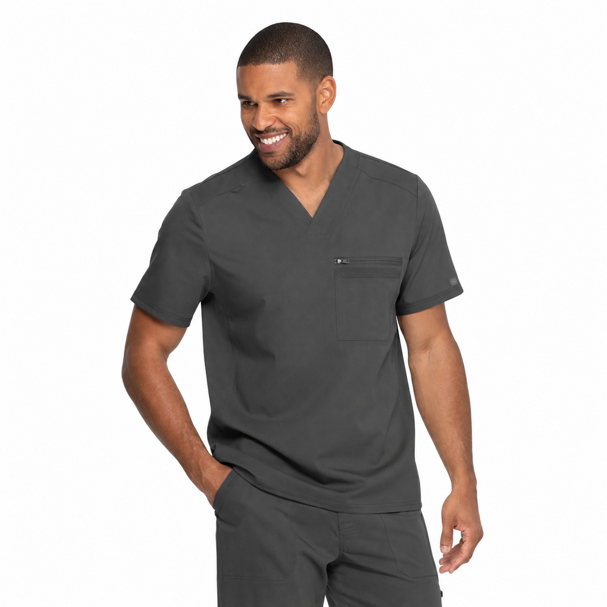 Filipina quirúrgica Dickies DK865 para hombre color Gris Oxford, vista frontal | color:gris-oxford