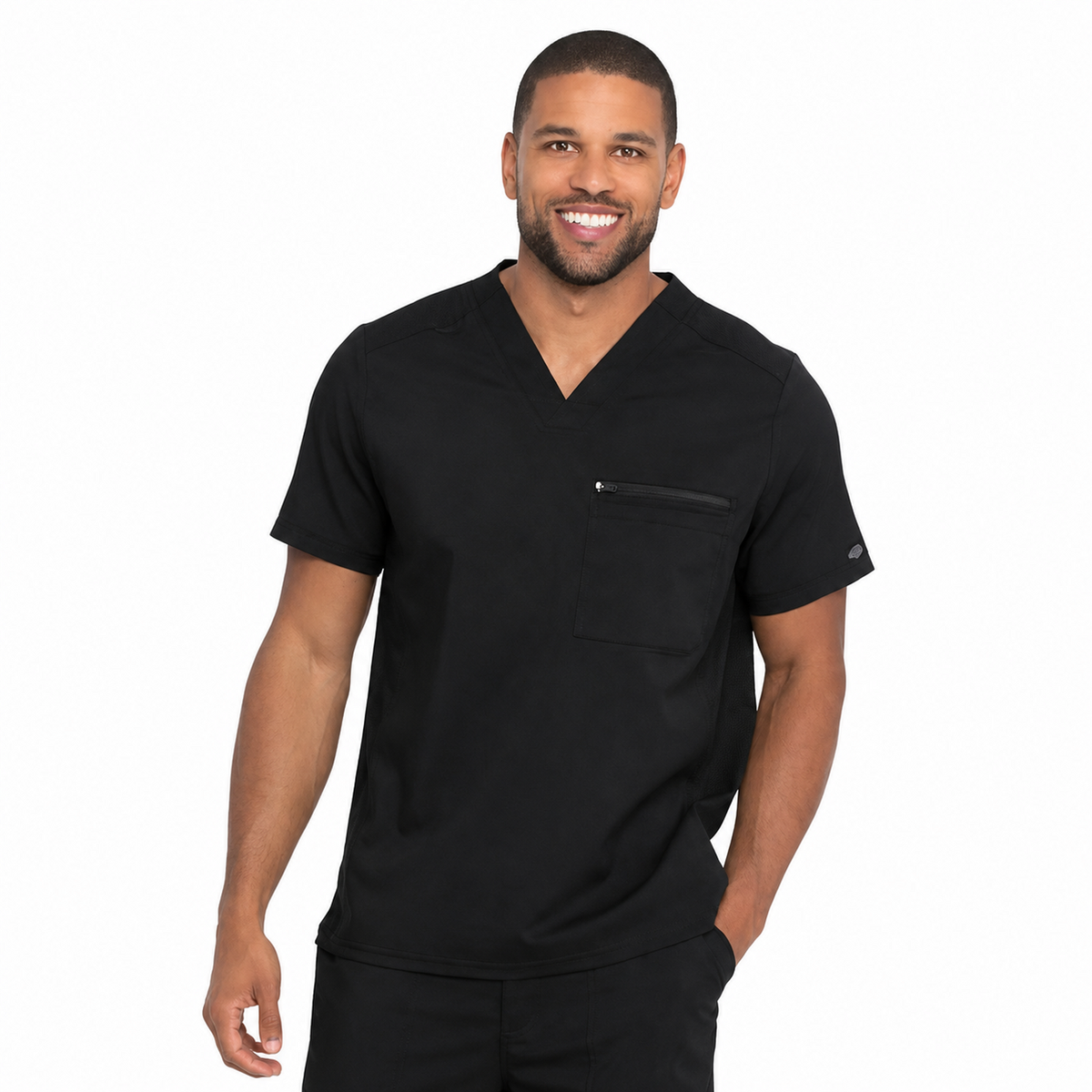Filipina quirúrgica Dickies DK865 para hombre color Negra, vista frontal | color:negra
