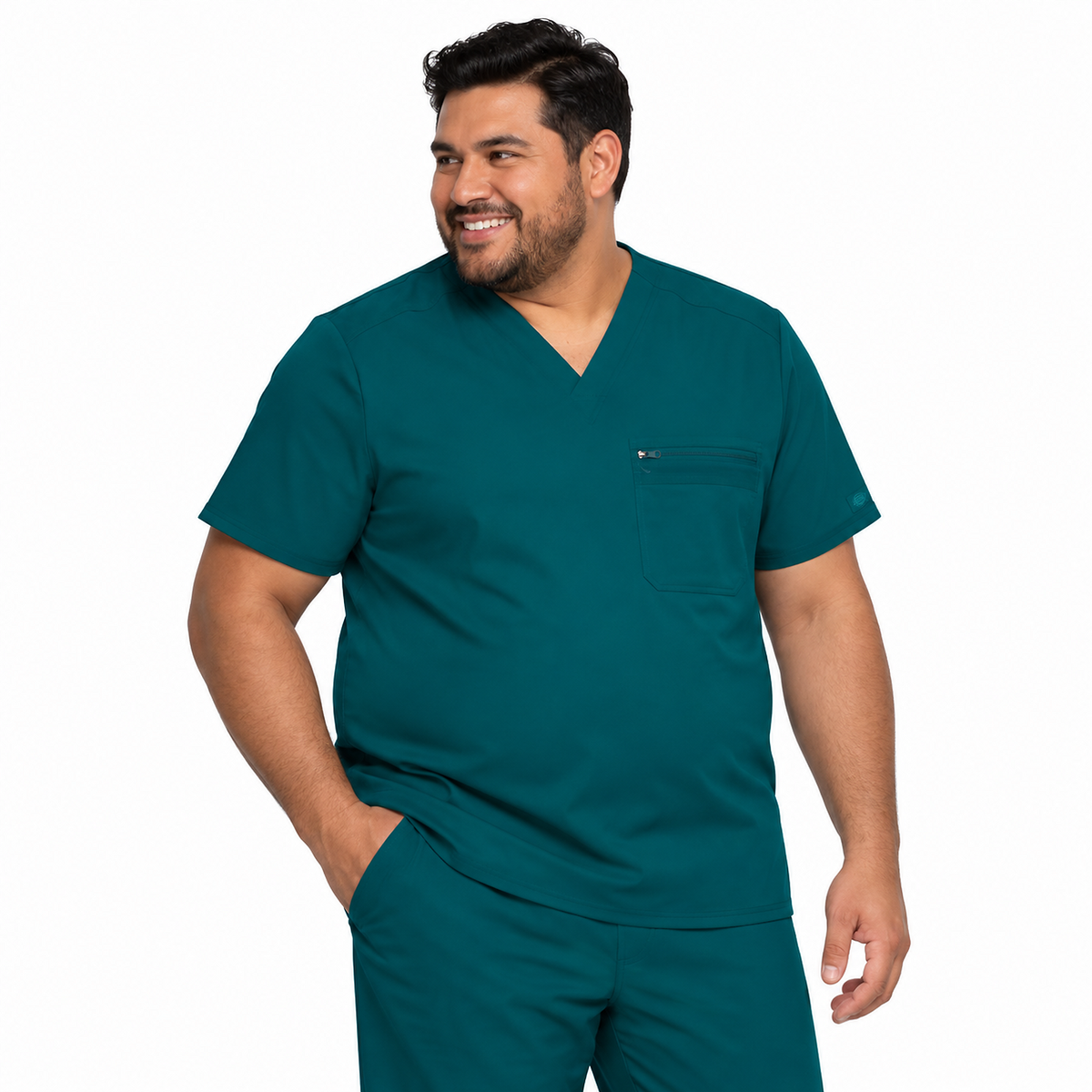 Filipina quirúrgica Dickies DK865 para hombre talla extra color Azul Caribe, frontal | color:azul-caribe