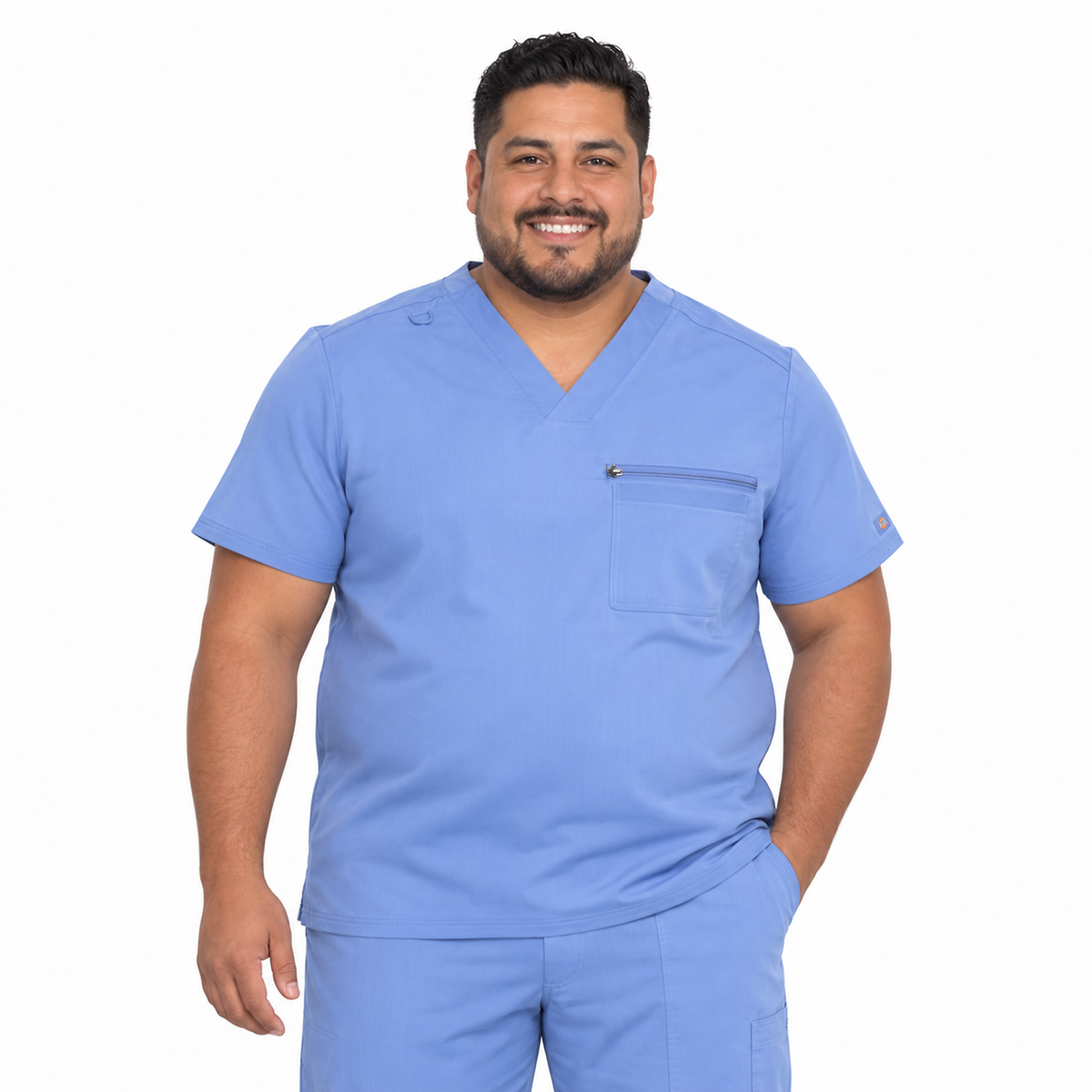 Filipina quirúrgica Dickies DK865 para hombre talla extra color Azul Cielo, frontal | color:azul-cielo