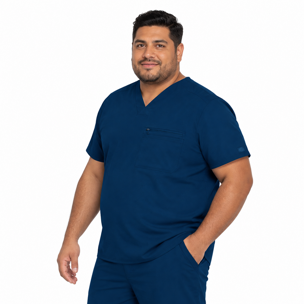 Filipina quirúrgica Dickies DK865 para hombre talla extra color Azul Marino, vista de perfil | color:azul-marino